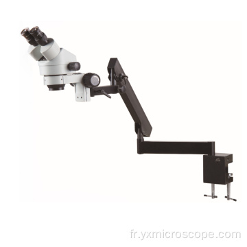 Support flexible avec clip de bureau microscope stéréo binoculaire